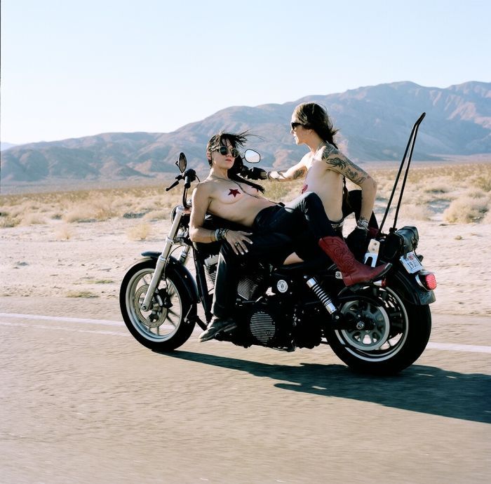 Girls on a motorcycle in Zhaotong