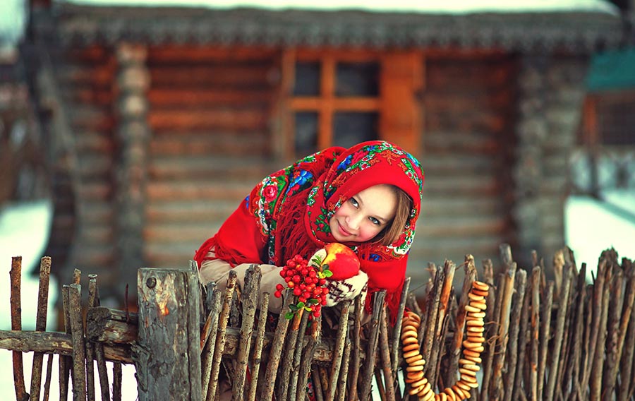 Sexy girl Women in Slavic costumes in Zhaotong