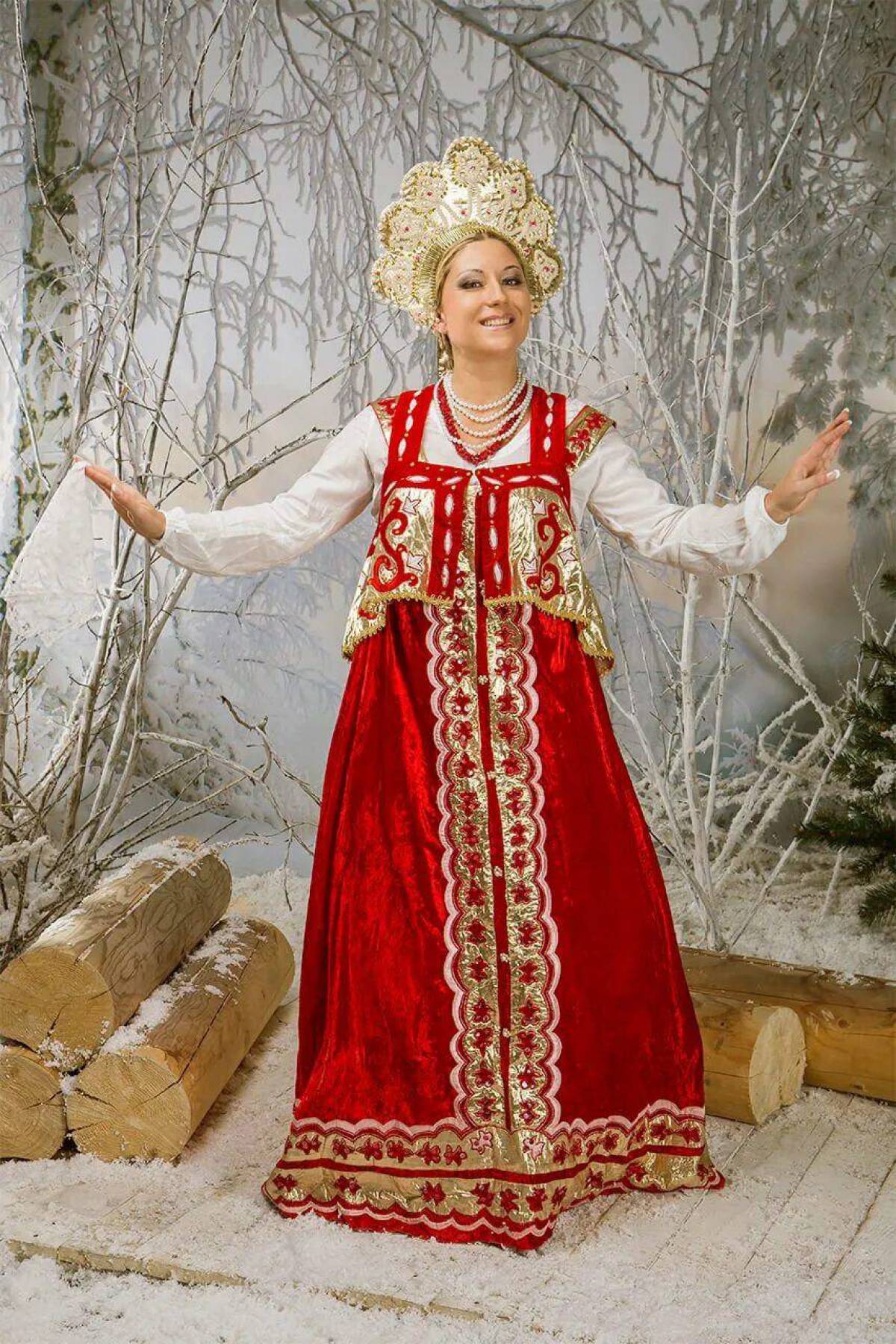 Girls in Slavic costumes in Zhaotong